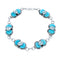 Native American Zuni Sterling Silver Turquoise Snake Bracelet JX122240